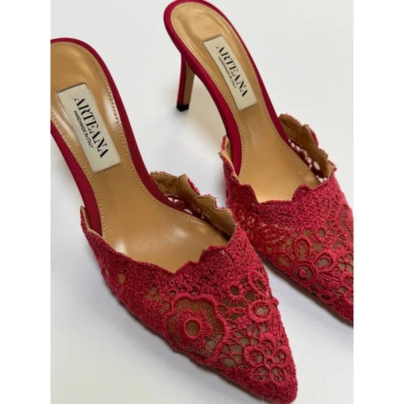 Arteana 75mm Lace Amalfi Mules - Picture 3 of 6